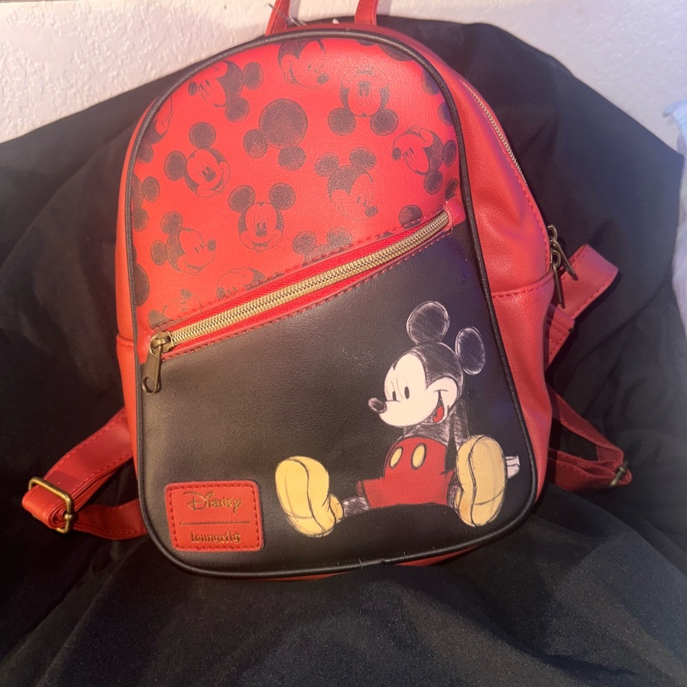 Disney Red and Black Mickey Mouse Backpack brand new never used